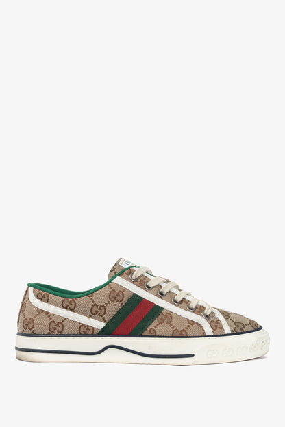 Gucci Gucci Tennis 1977 Beige & Ebony Original GG Canvas Sneakers