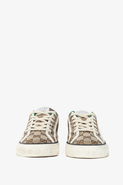 Gucci Gucci Tennis 1977 Beige & Ebony Original GG Canvas Sneakers