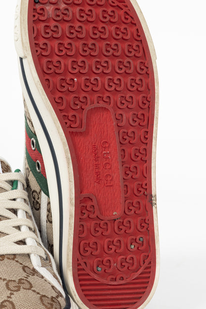 Gucci Gucci Tennis 1977 Beige & Ebony Original GG Canvas Sneakers