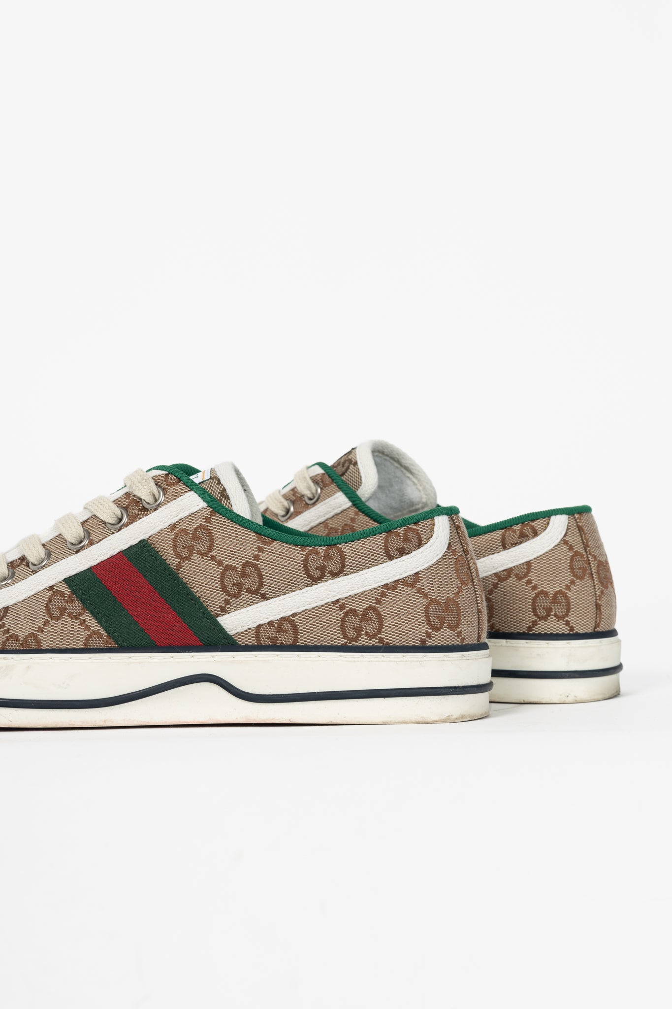Gucci Gucci Tennis 1977 Beige & Ebony Original GG Canvas Sneakers