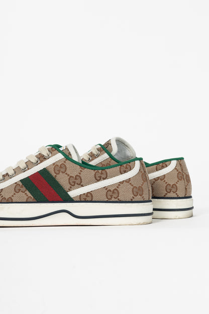 Gucci Gucci Tennis 1977 Beige & Ebony Original GG Canvas Sneakers