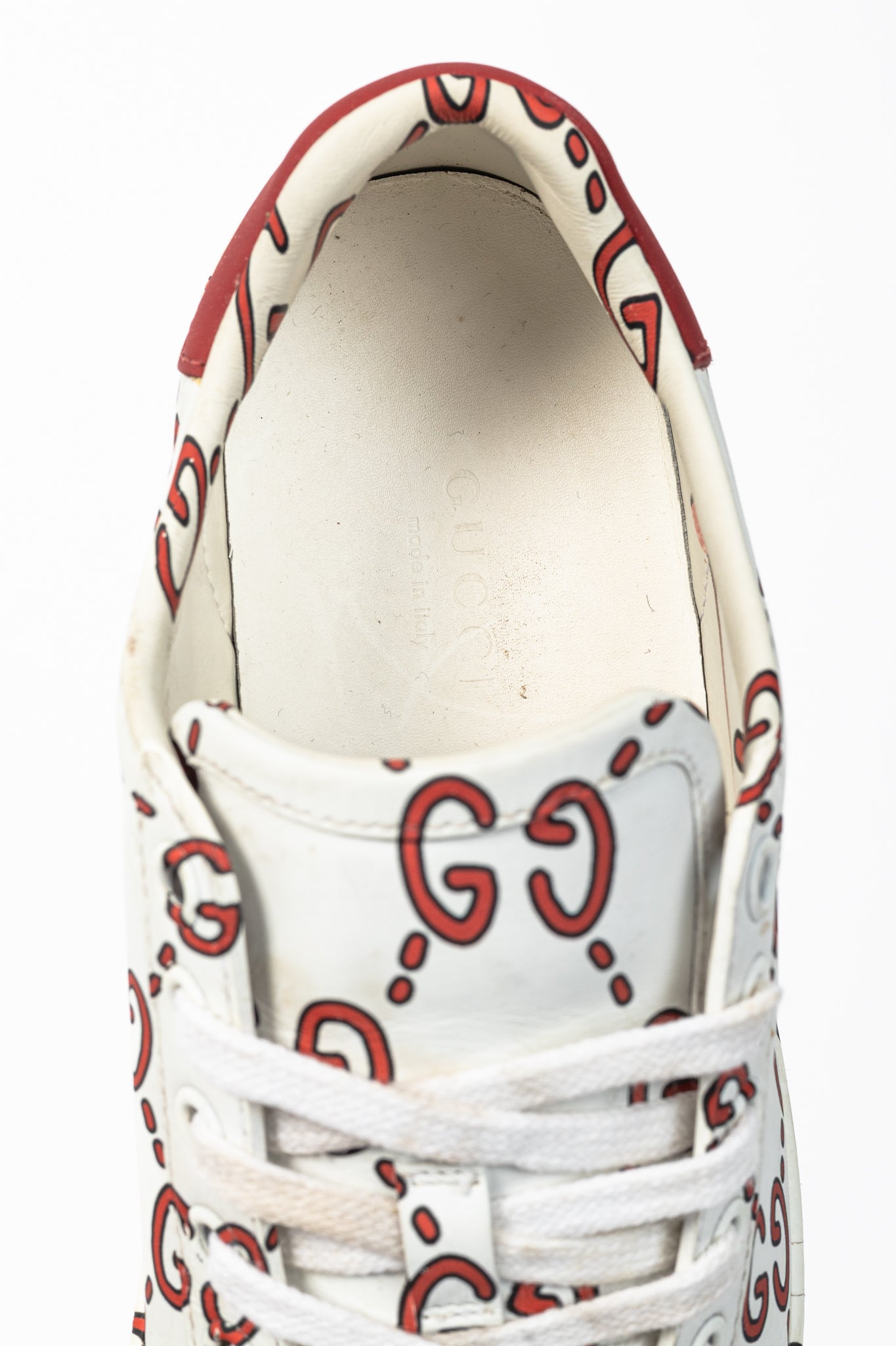 Gucci Ace White GG Ghost Lace-Up Sneakers