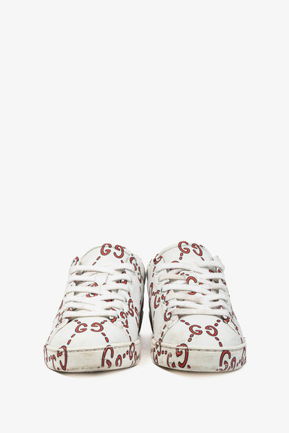 Gucci Ace White GG Ghost Lace-Up Sneakers