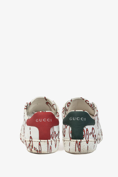 Gucci Ace White GG Ghost Lace-Up Sneakers
