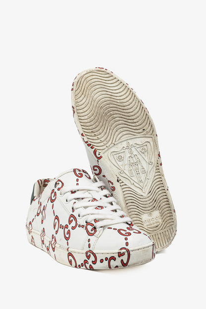 Gucci Ace White GG Ghost Lace-Up Sneakers