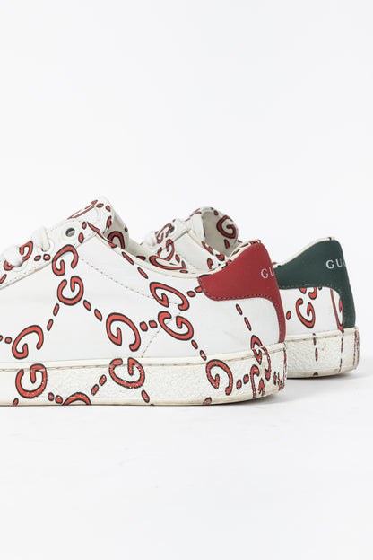 Gucci Ace White GG Ghost Lace-Up Sneakers