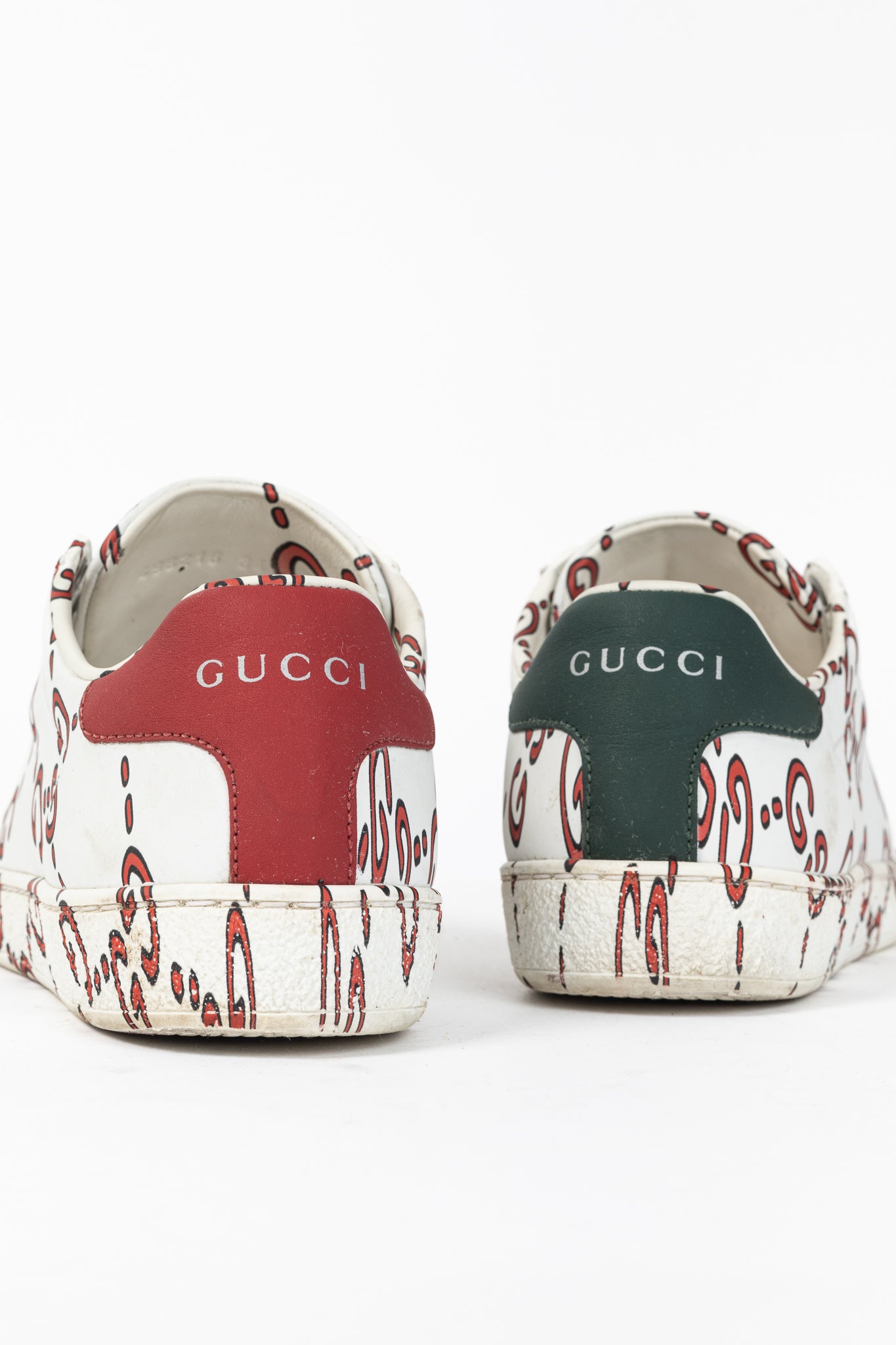 Gucci Ace White GG Ghost Lace-Up Sneakers