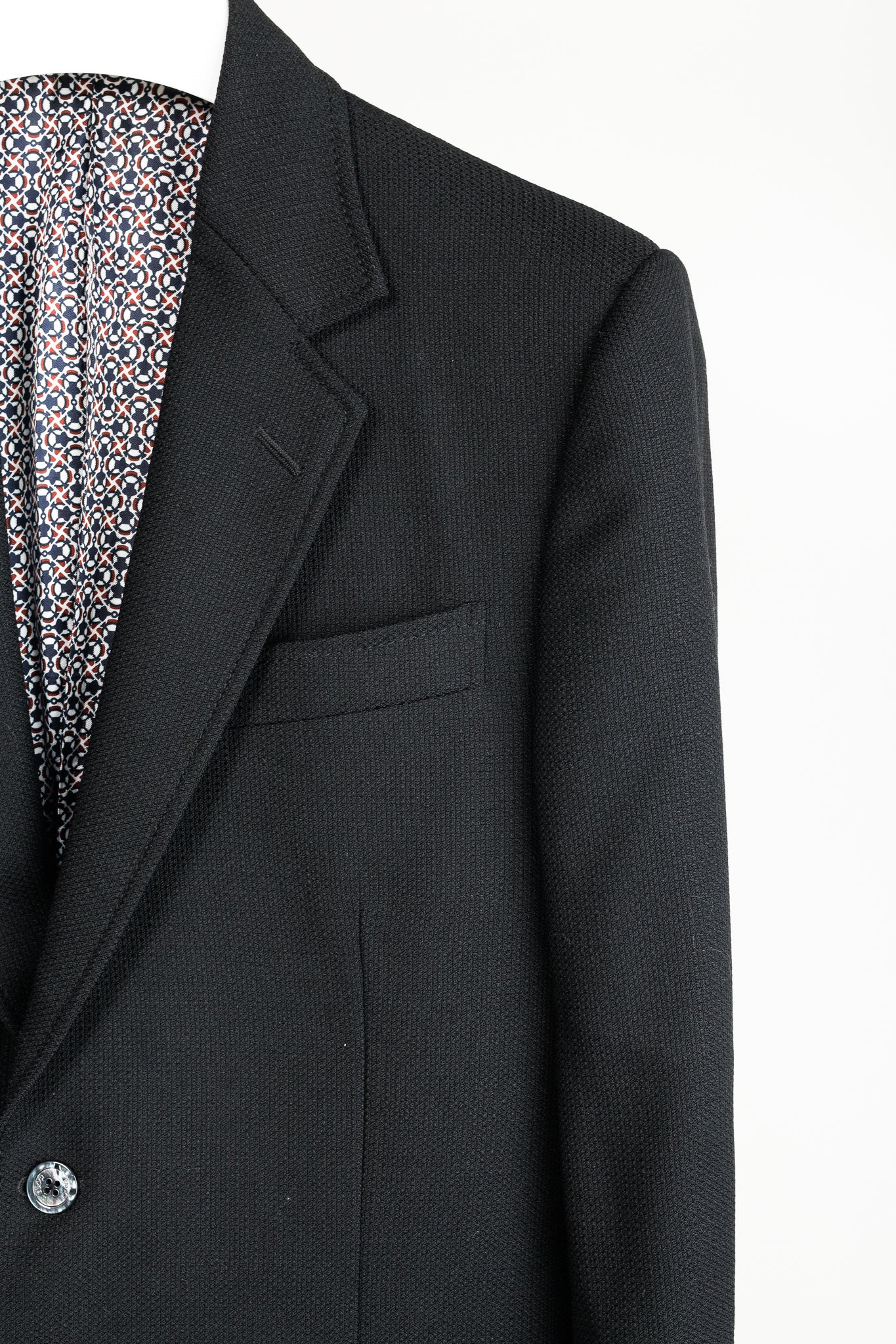 Gucci Black Wool-Blend Pique Tailored Blazer