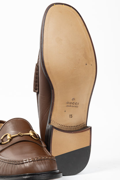 Gucci Wislet Brown Sugar Mandala Goat Horsebit Loafers