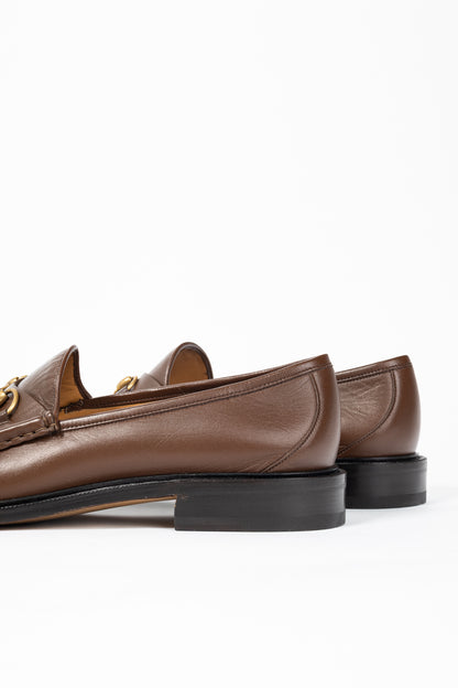 Gucci Wislet Brown Sugar Mandala Goat Horsebit Loafers