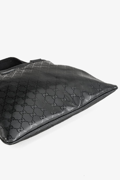 Gucci Black GG Imprime Coated Canvas Messenger Bag