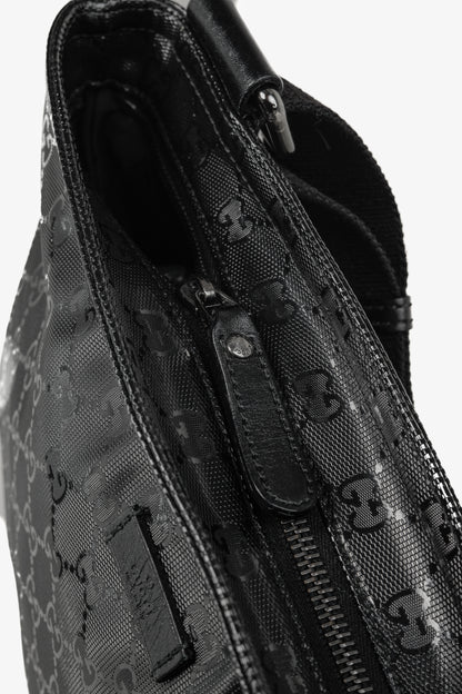Gucci Black GG Imprime Coated Canvas Messenger Bag