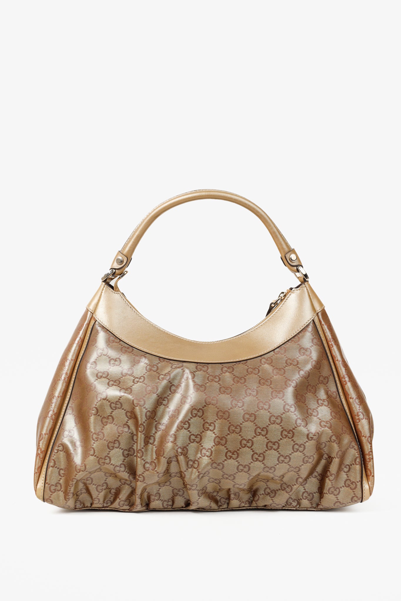 Gucci 2000s Style Metallic GG Crystal Abbey D-Ring Bag