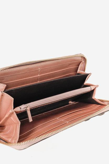 Gucci Dusty Rose Microguccissima Zip-Around Wallet
