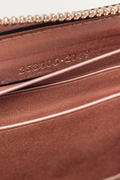 Gucci Dusty Rose Microguccissima Zip-Around Wallet