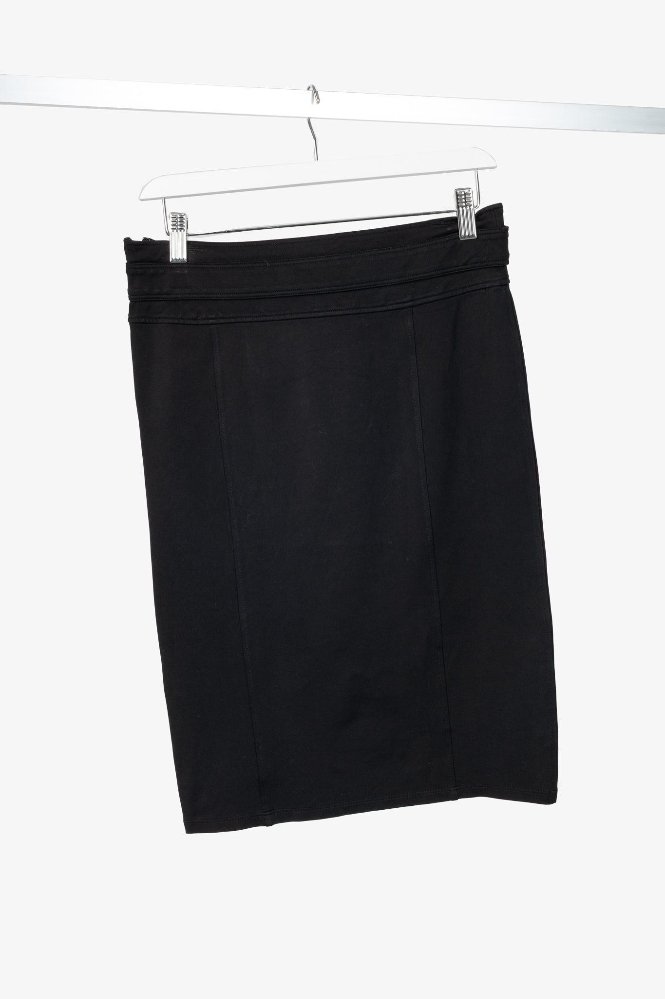 Gucci Black Jersey Bamboo-Belt Pencil Skirt