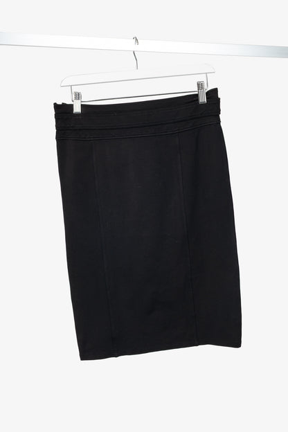 Gucci Black Jersey Bamboo-Belt Pencil Skirt