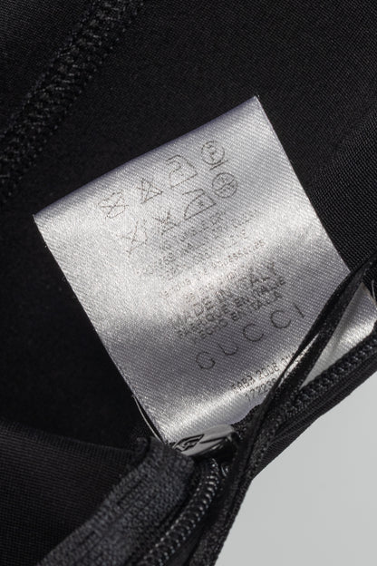 Gucci Black Jersey Bamboo-Belt Pencil Skirt