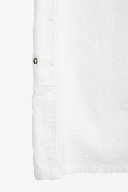 Gucci White Cotton Lace-Up Pencil Skirt