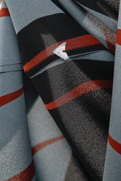 Gucci PF/15 Dusty Avio Triangle-Print Silk Shirt