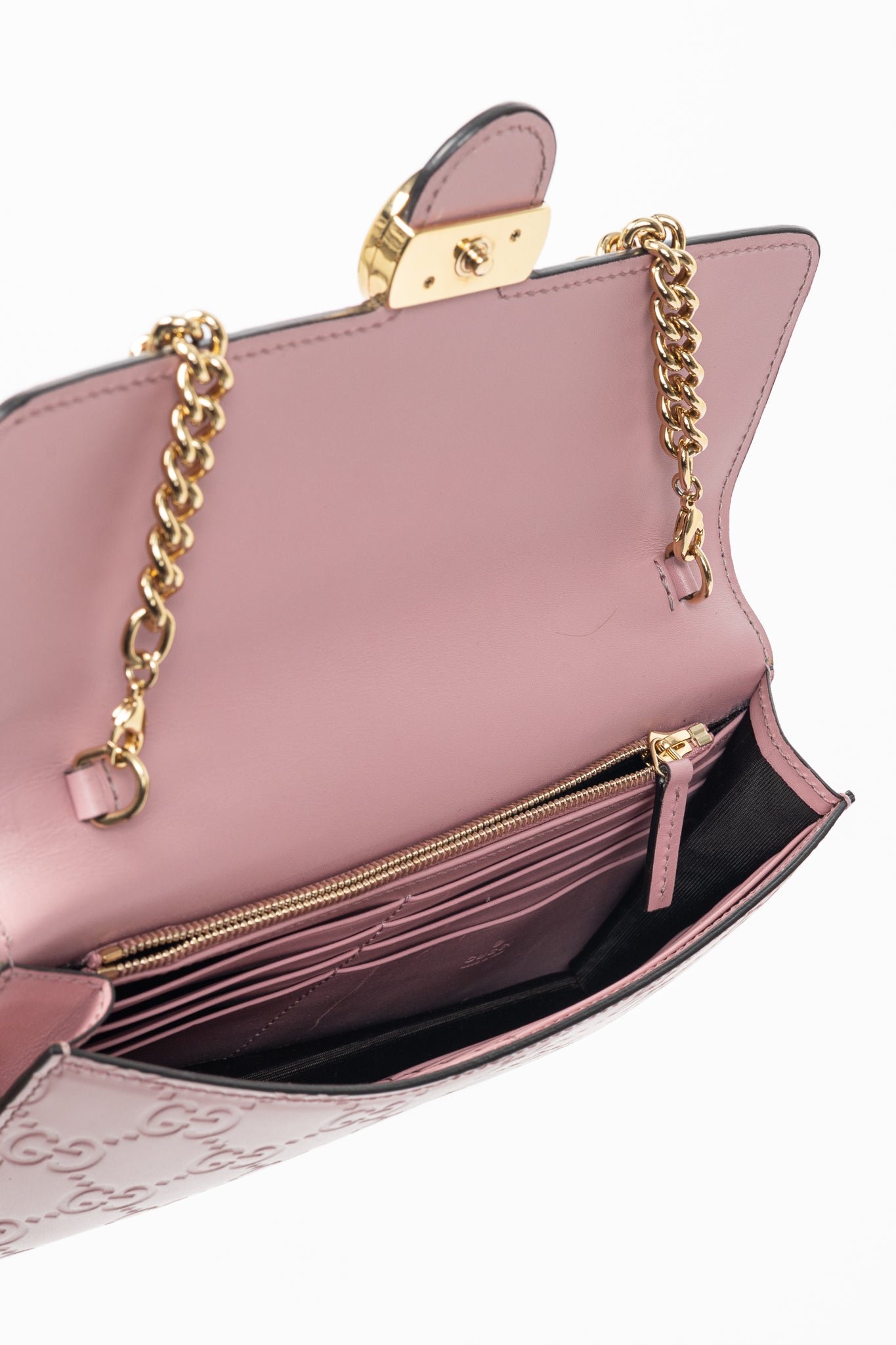Gucci Icon Camellia Guccissima Gucci Signature Chain Wallet