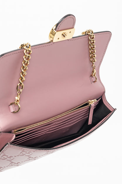 Gucci Icon Camellia Guccissima Gucci Signature Chain Wallet