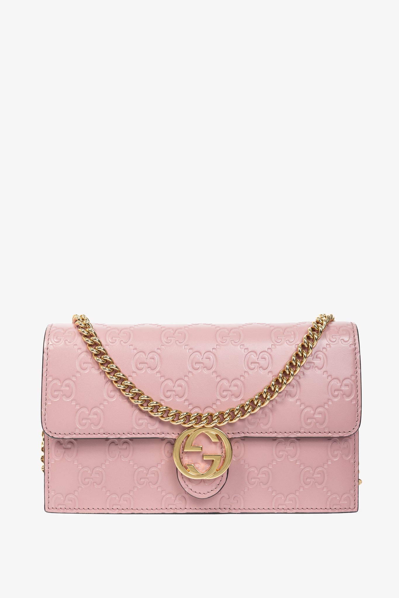 Gucci Icon Camellia Guccissima Gucci Signature Chain Wallet