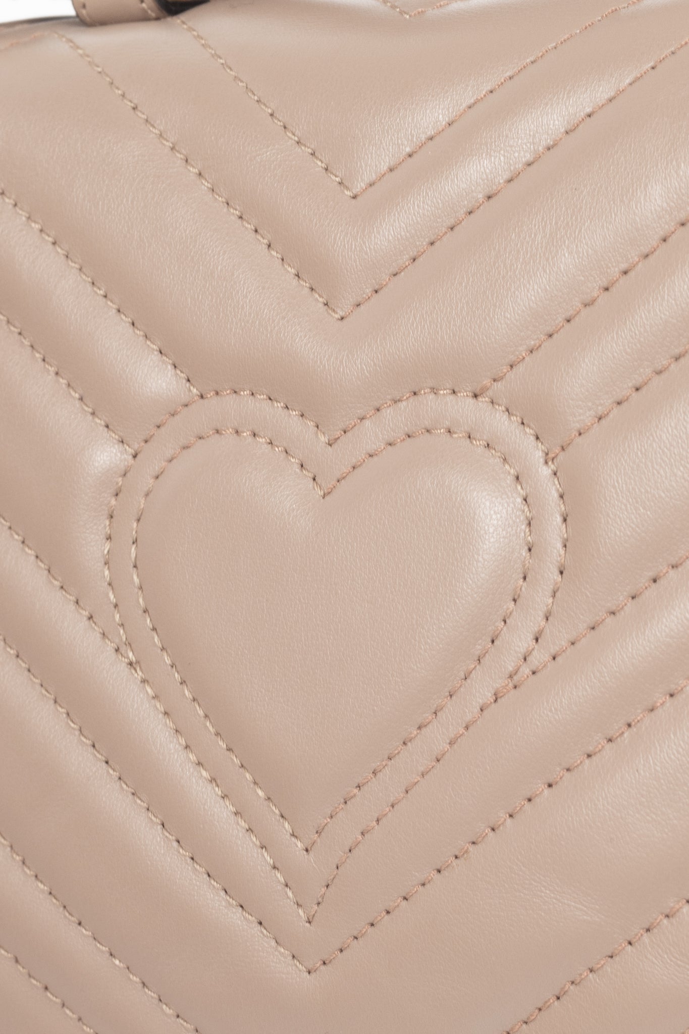 Gucci GG Marmont Dusty Pink Chevron Leather Mini Top Handle Bag