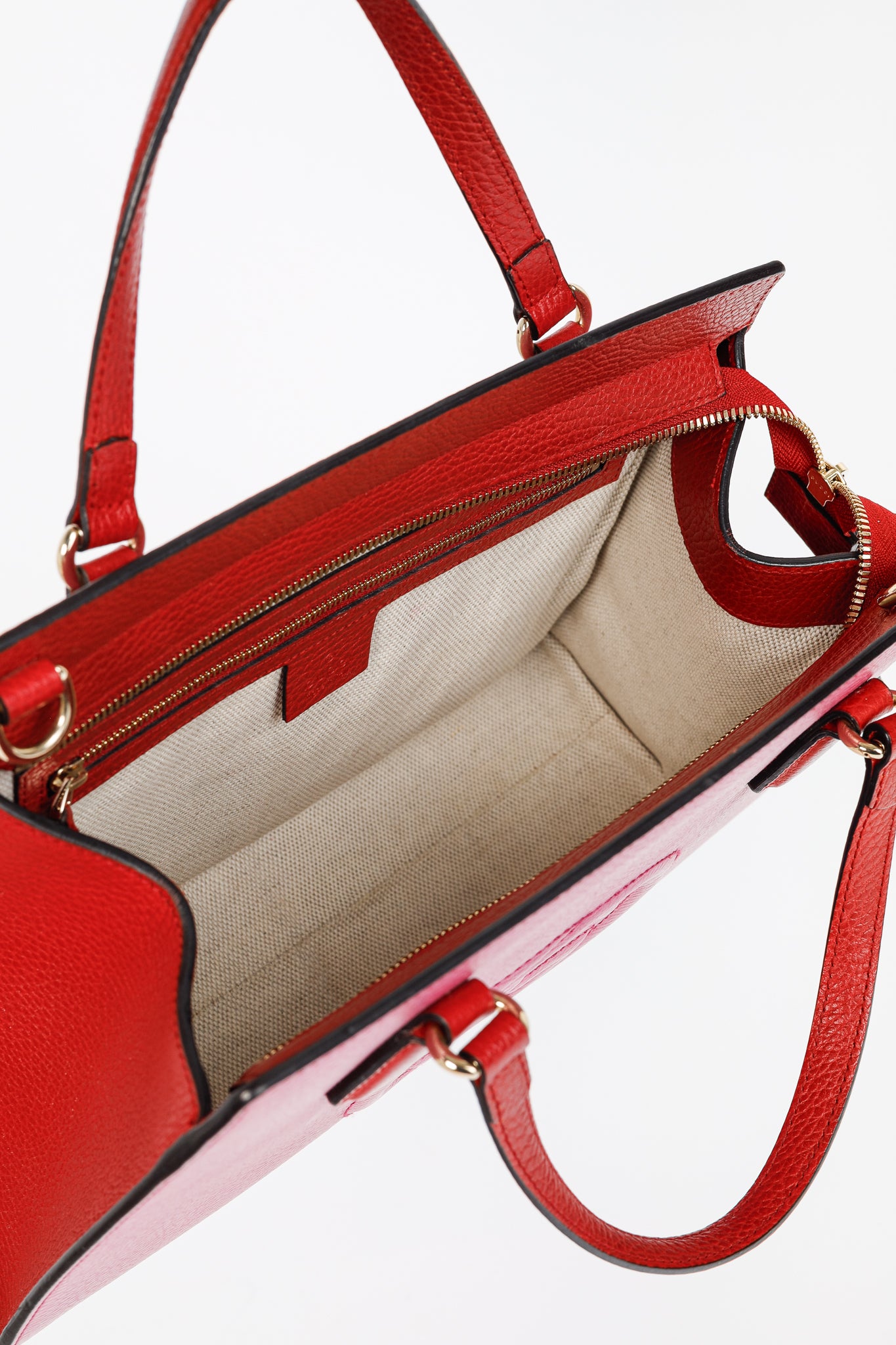 Gucci Medium Soho New Rosette & Hibiscus GG Leather Top Handle Tote