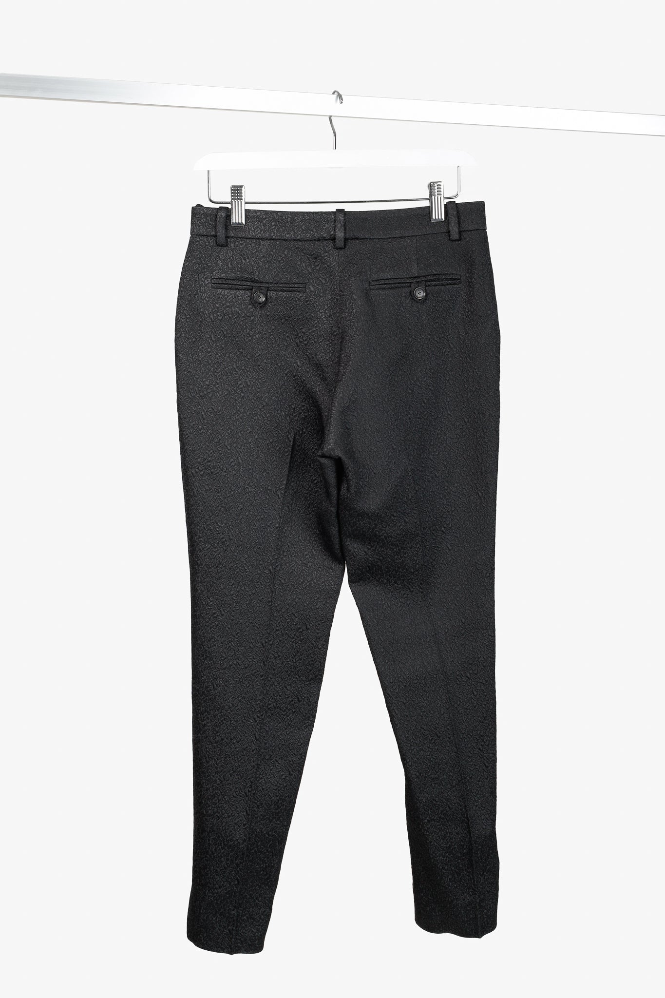 Gucci PF/13 Black Textured-Jacquard Tapered Trousers