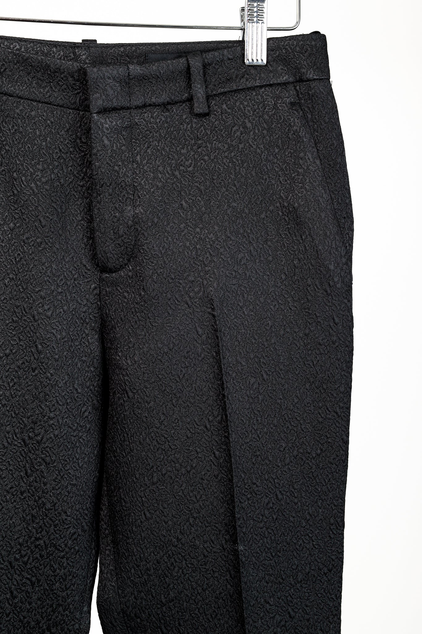 Gucci PF/13 Black Textured-Jacquard Tapered Trousers