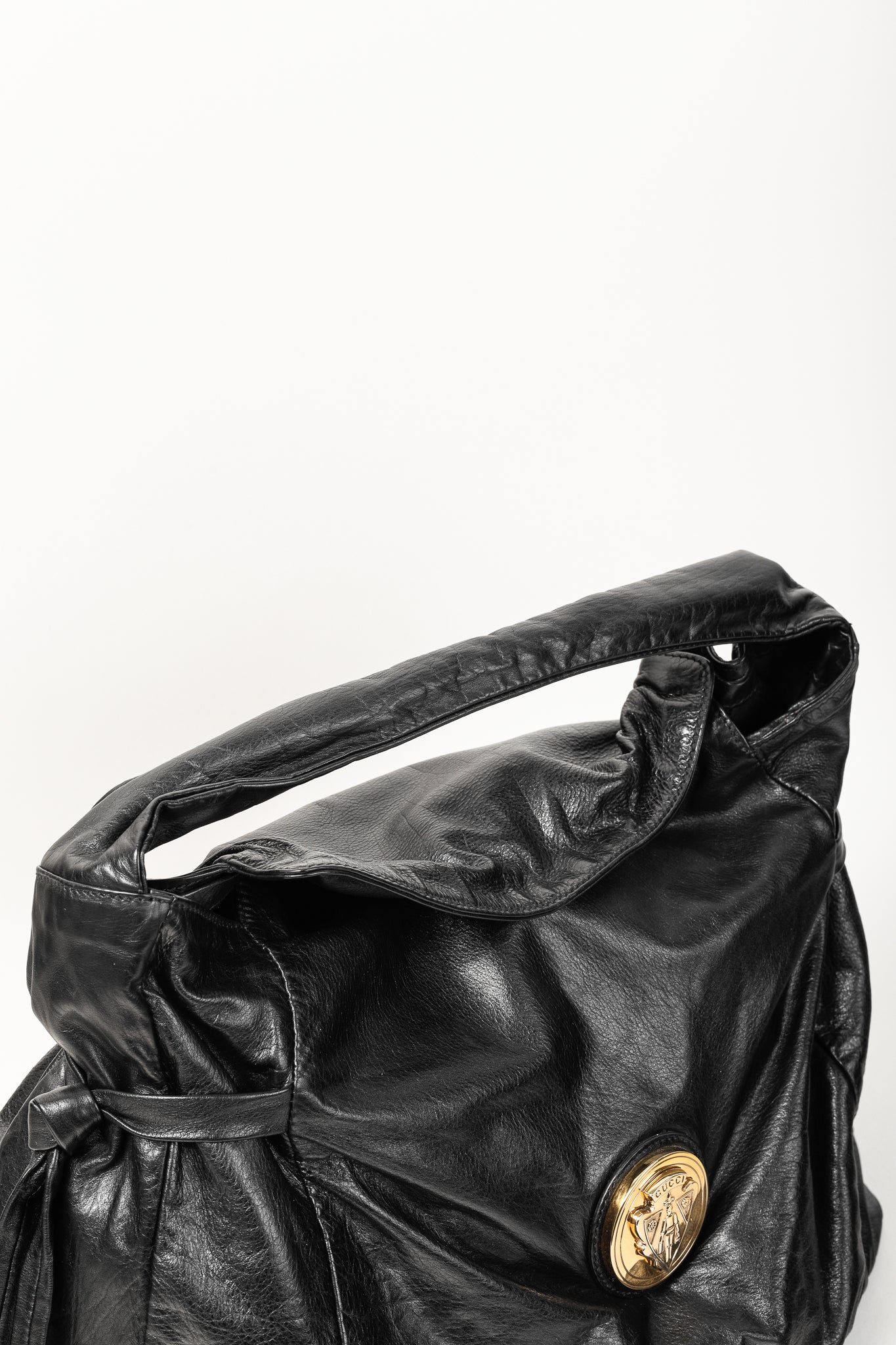 Gucci Medium Hysteria Black Leather Hobo Bag