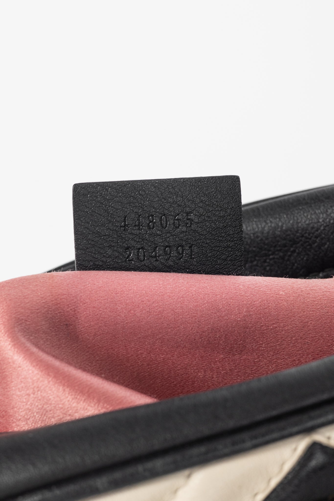 Gucci GG Marmont Black & Creme Chevron Mini Camera Bag