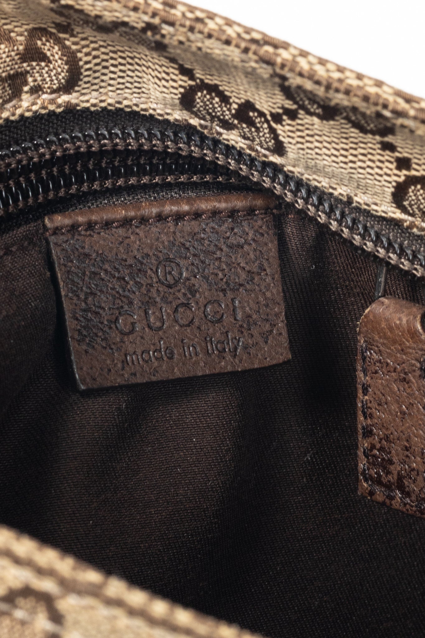 Gucci Beige GG Canvas Web-Strap Shoulder Bag