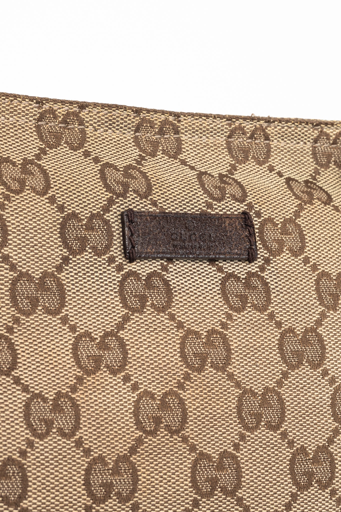 Gucci Beige GG Canvas Web-Strap Shoulder Bag