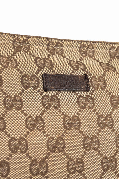 Gucci Beige GG Canvas Web-Strap Shoulder Bag