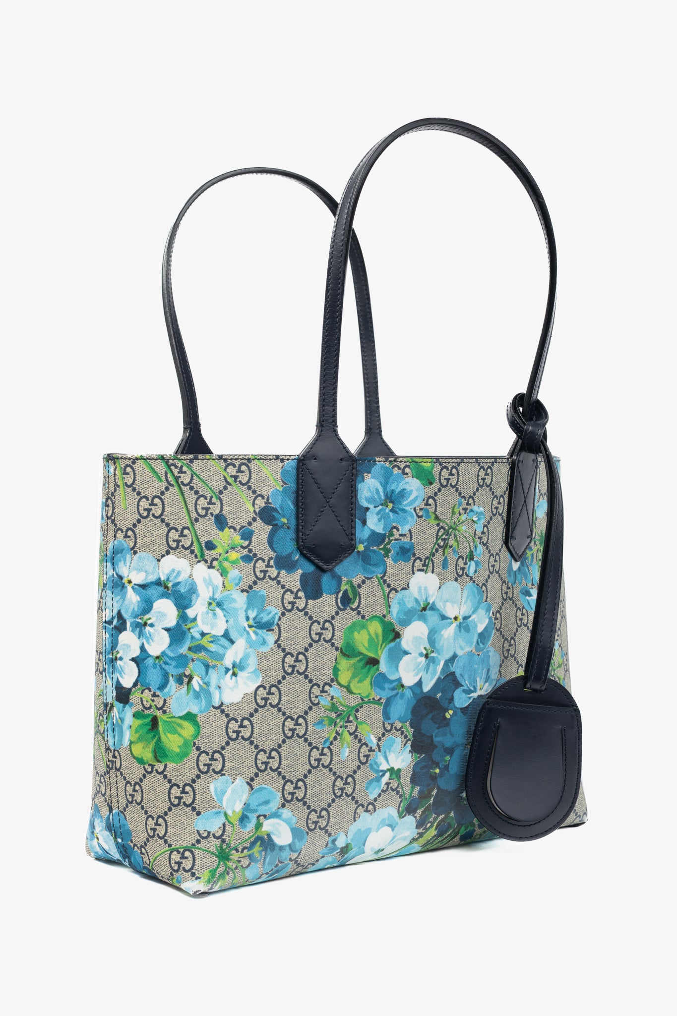 Gucci GG Blooms Supreme Blue Reversible Tote