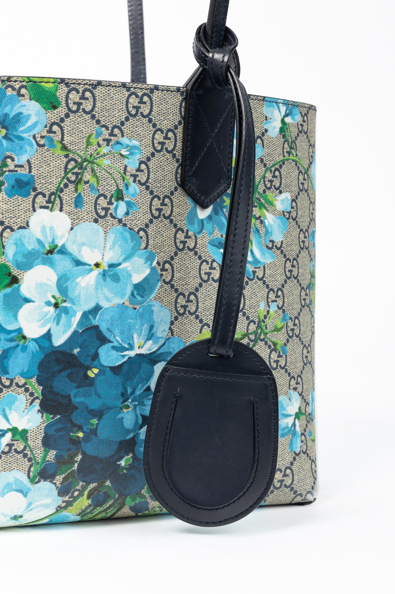 Gucci GG Blooms Supreme Blue Reversible Tote