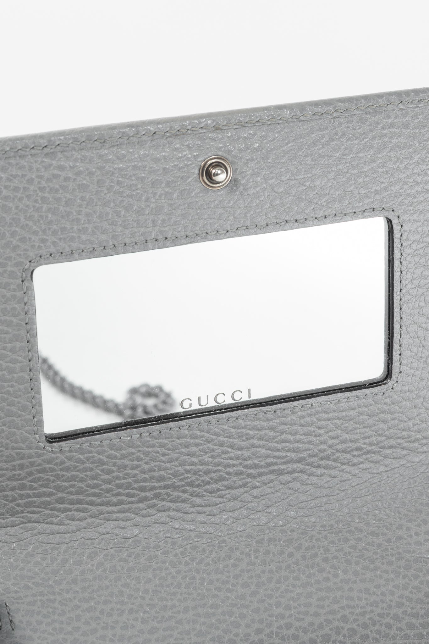 Gucci Marmont Grey Leather GG Wallet-on-Chain
