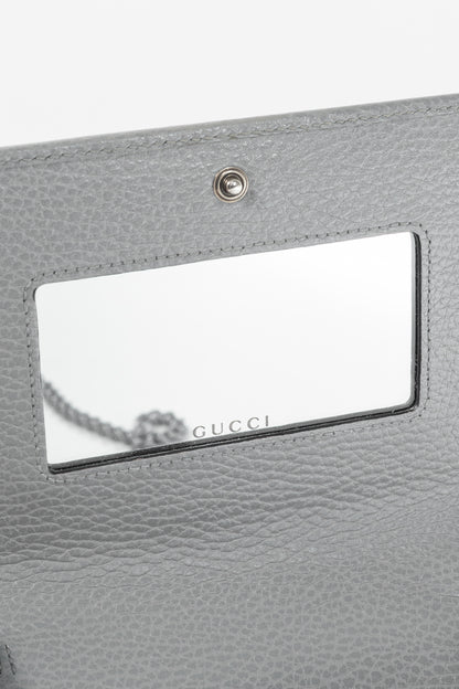 Gucci Marmont Grey Leather GG Wallet-on-Chain