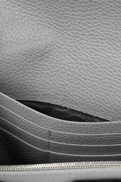 Gucci Marmont Grey Leather GG Wallet-on-Chain