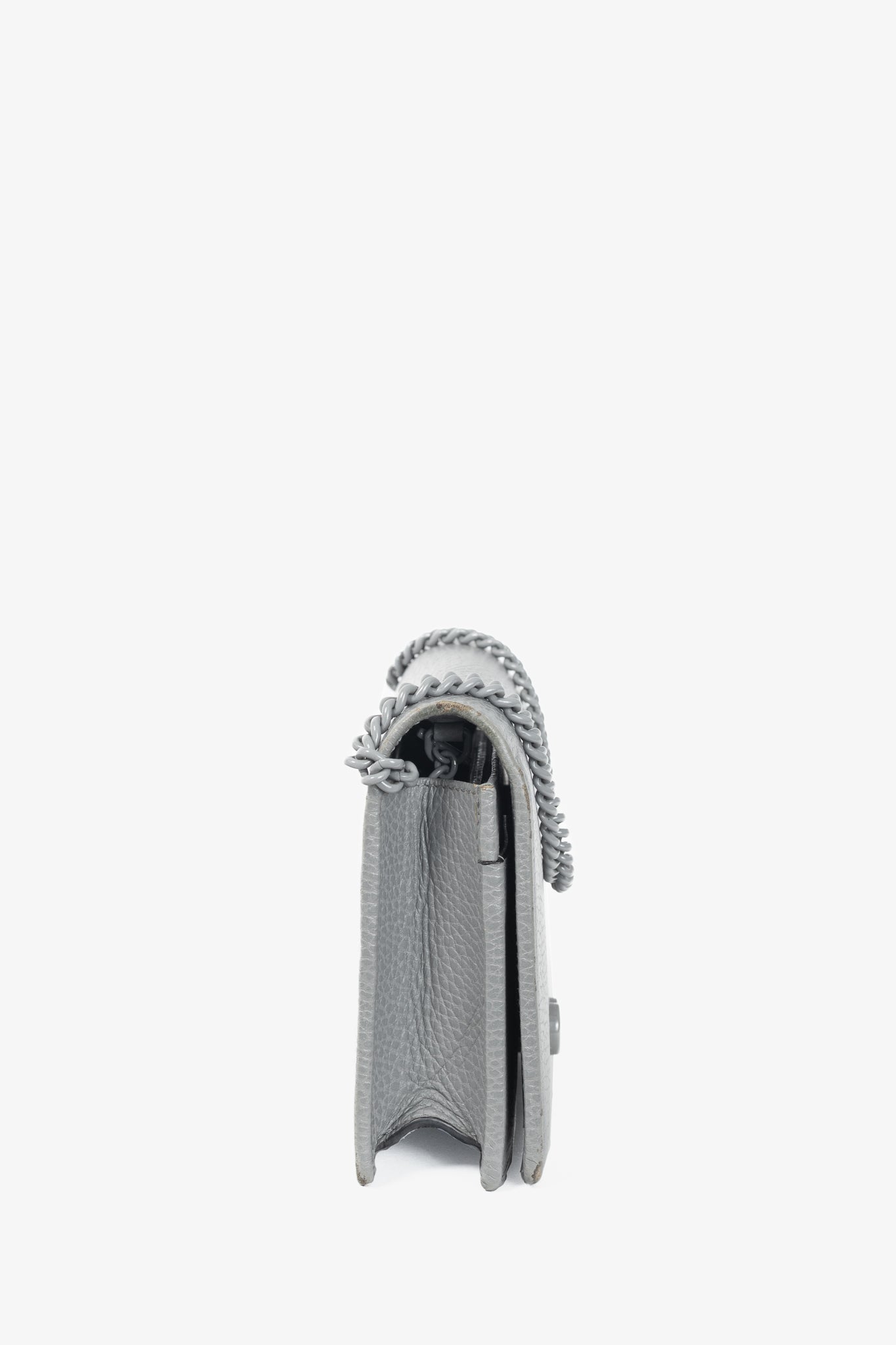 Gucci Marmont Grey Leather GG Wallet-on-Chain
