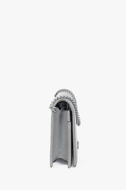 Gucci Marmont Grey Leather GG Wallet-on-Chain