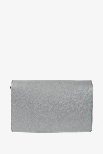 Gucci Marmont Grey Leather GG Wallet-on-Chain