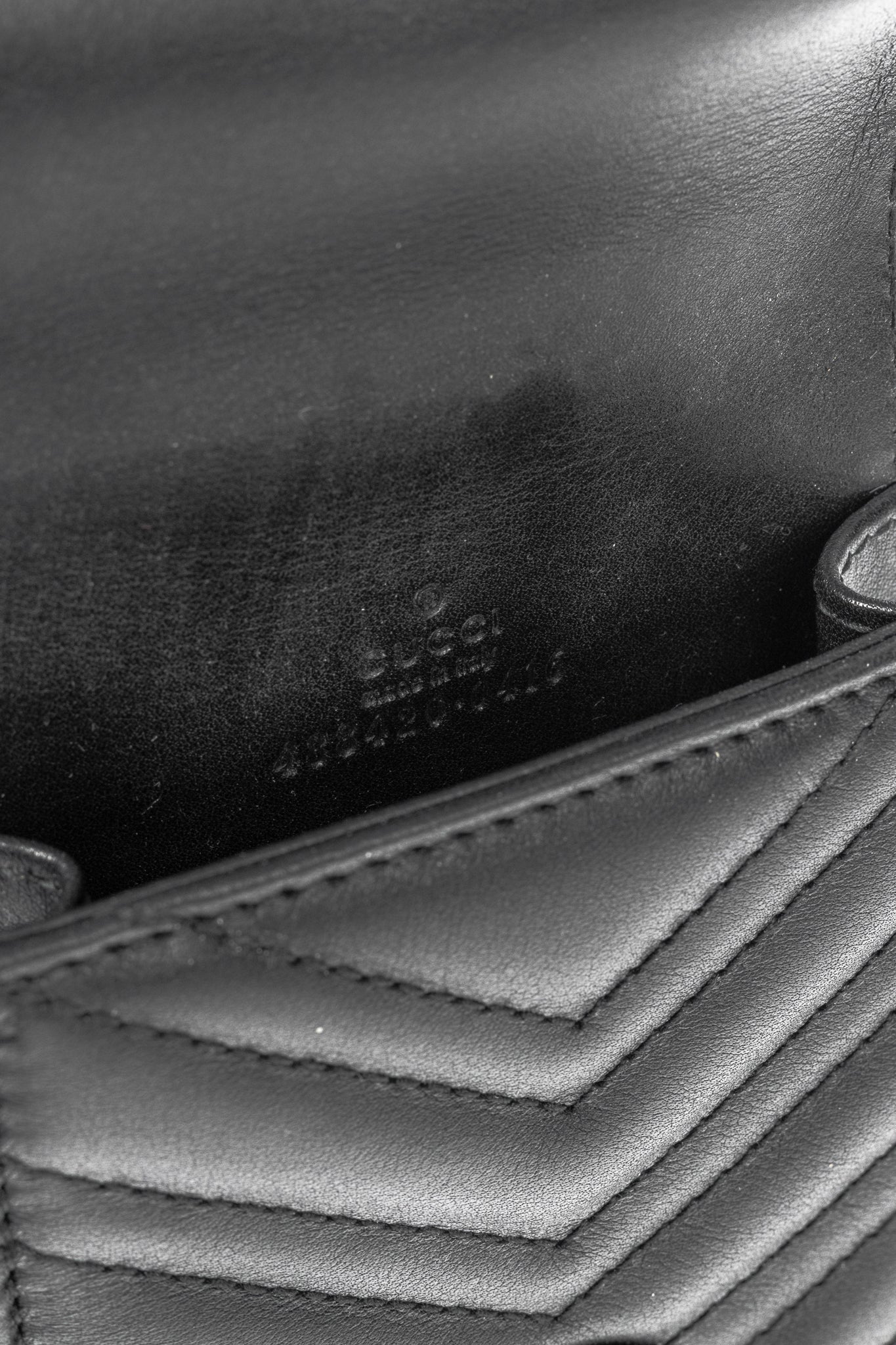 Gucci GG Marmont Black Quilted Leather Animal Studs Belt Pouch
