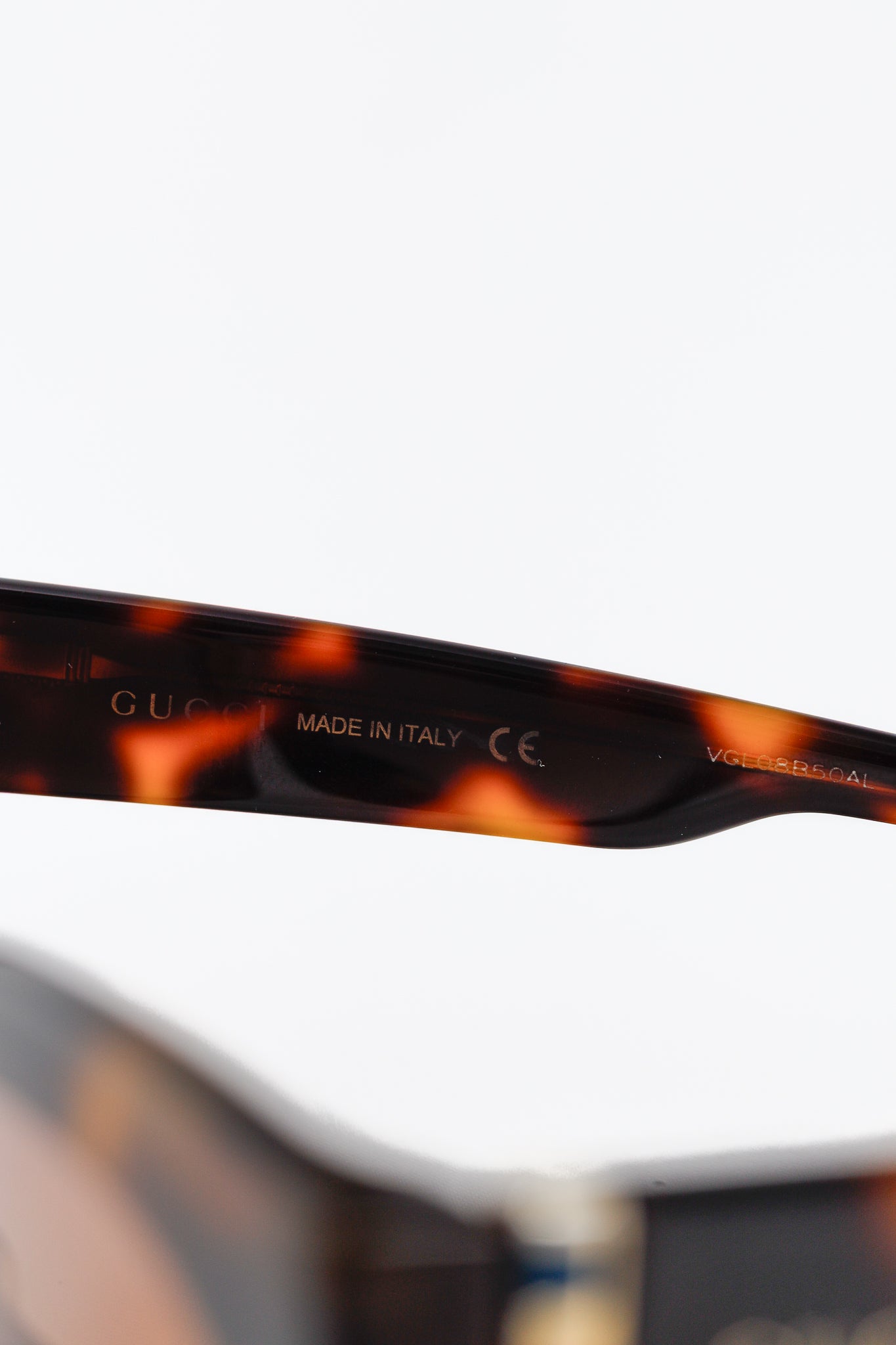 Gucci Web Plaque Tortoiseshell Cat-Eye Sunglasses