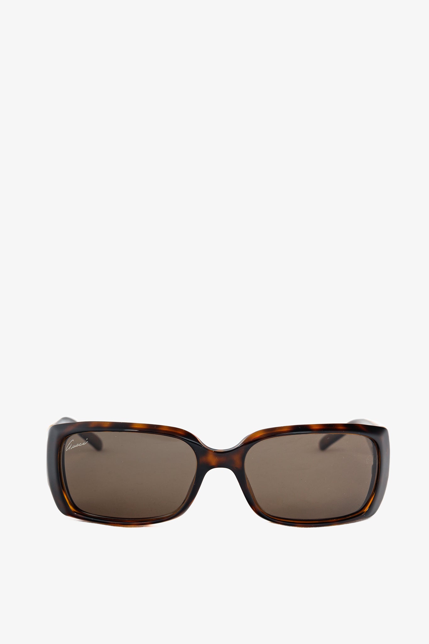 Gucci GG3504 Tortoiseshell GG-Hinge Rectangular Sunglasses