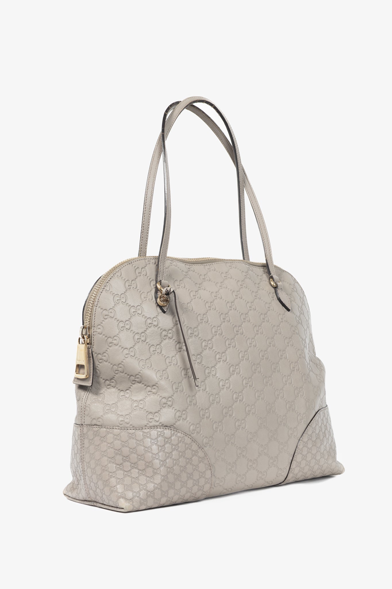 Gucci Bree Storm Grey Guccissima & Microguccissima Dome Tote