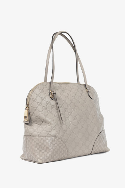Gucci Bree Storm Grey Guccissima & Microguccissima Dome Tote