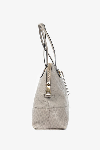 Gucci Bree Storm Grey Guccissima & Microguccissima Dome Tote